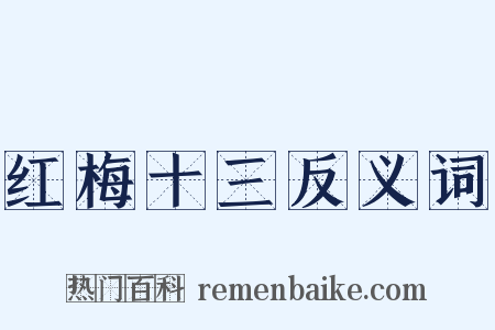 红梅十三反义词是什么意思的图片